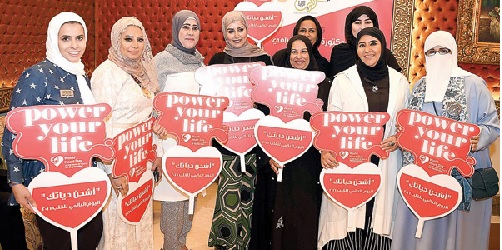عضوات اللجنة الاجتماعية النسائية لديوان الغانم فى احتفالية يوم القلب العالمى